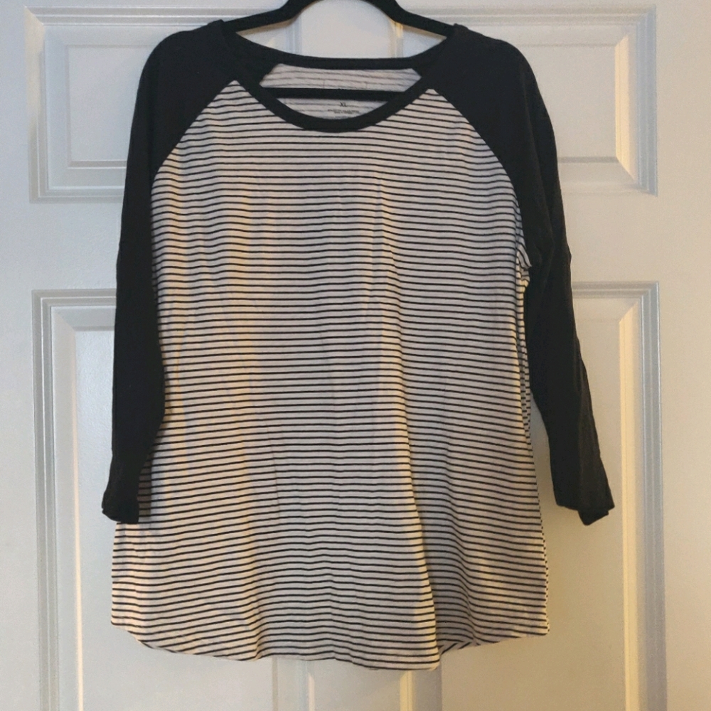 Striped Baseball Tee